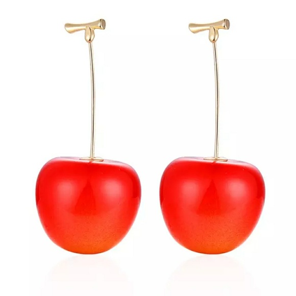 🦋New! Cherry Drop Earrings - Picture 5 of 5